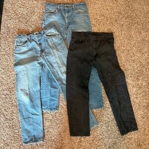Levi's vintage denim and St. John’s bay jeans blue and black